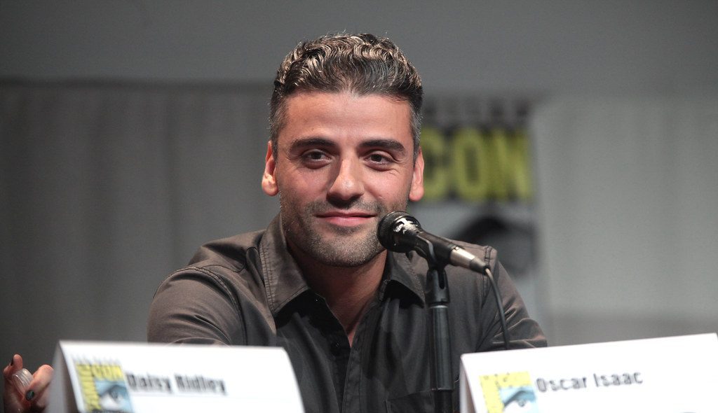 Oscar Issac at a press conference.
