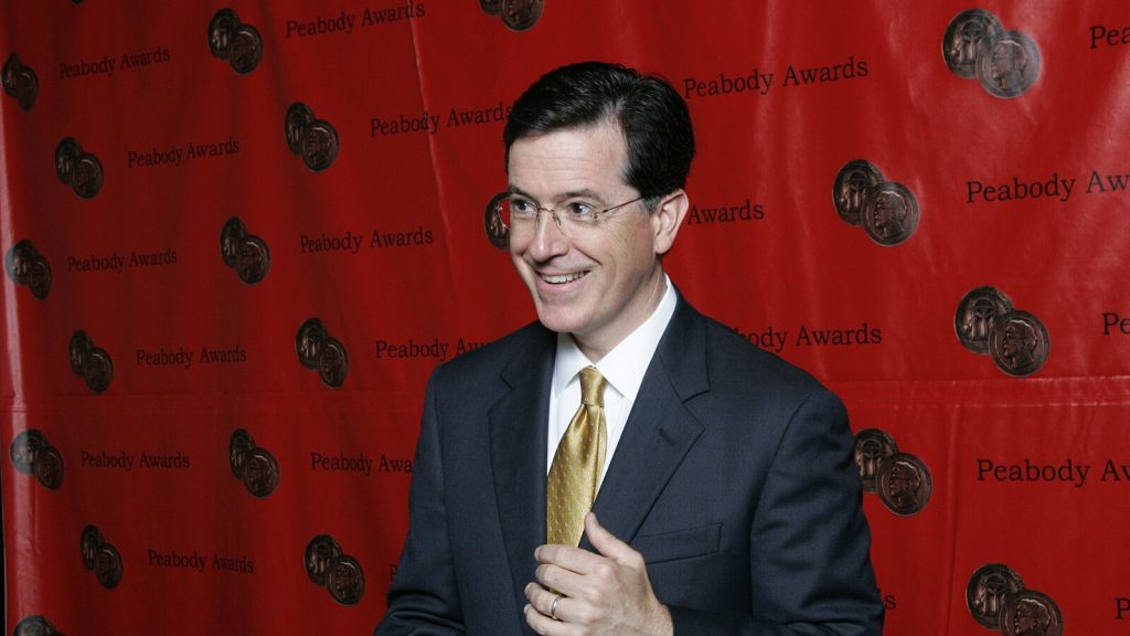 Stephen Colbert at an award show.