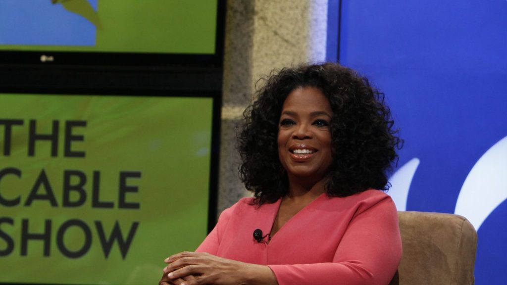 Oprah Winfrey at the live TV show.