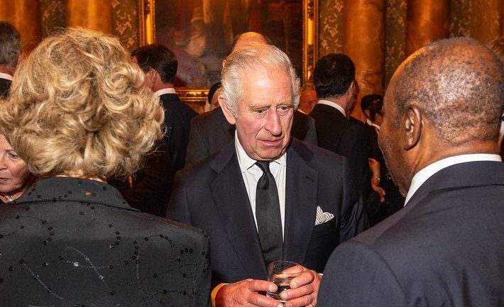 King Charles III at an event.