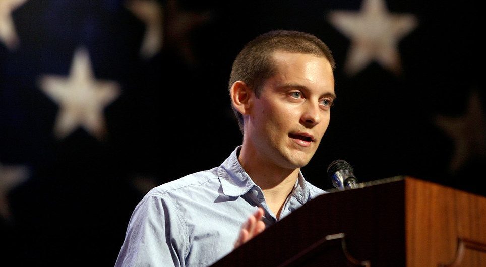 Tobey Maguire at the press conference.