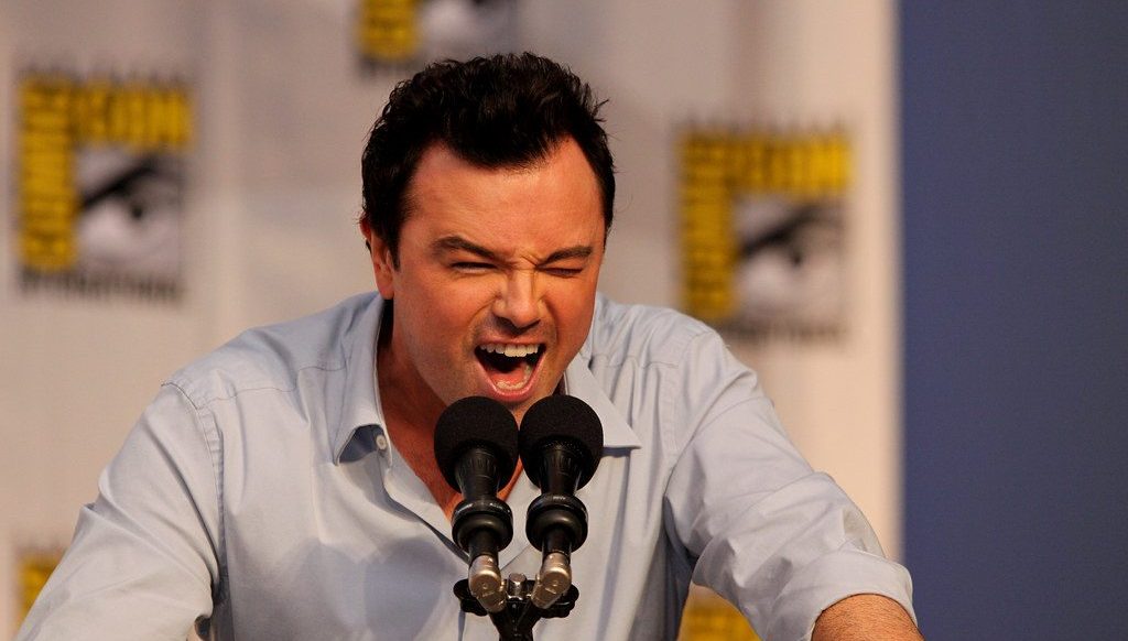 Seth MacFarlane at a press conference.