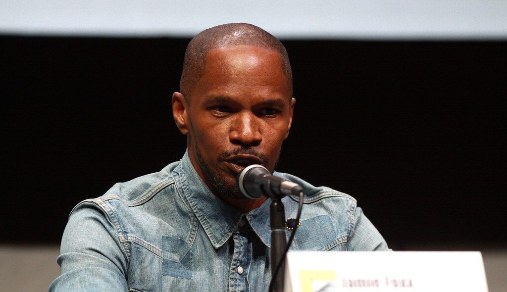 Jamie Foxx at a press conference.