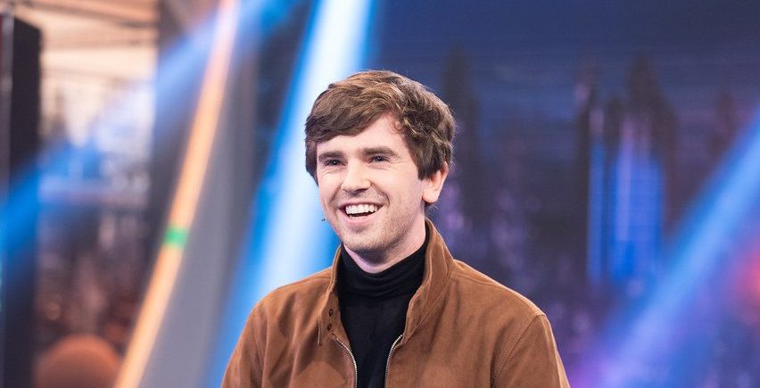 Freddie Highmore at the live TV show.