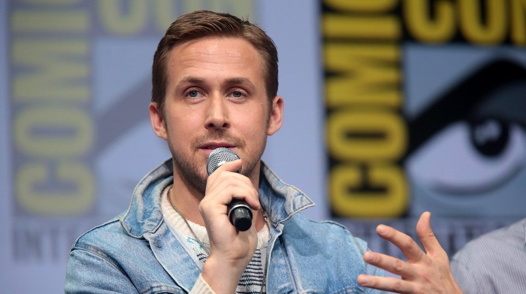 Ryan Gosling at a press conference.