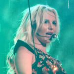 Britney Spears performing live.