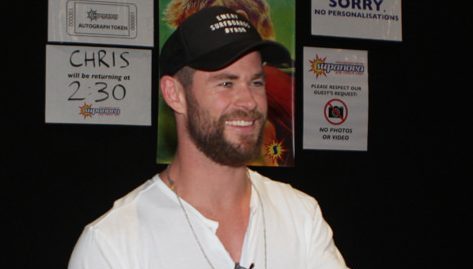 Chris Hemsworth at a press conference.