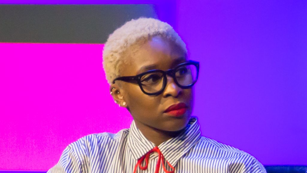 Cynthia Erivo at the press conference.