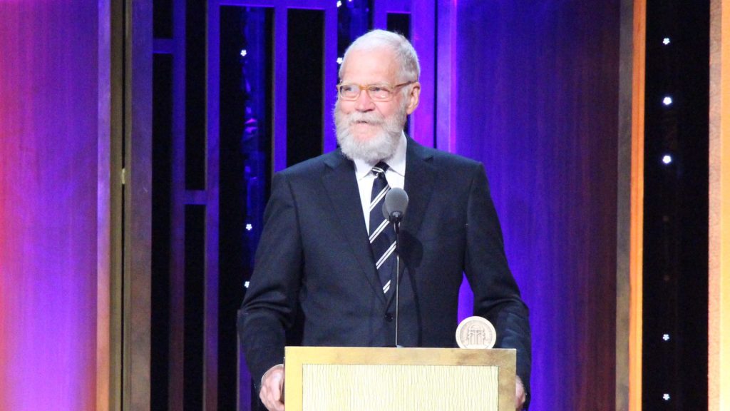 David Letterman at a live event.