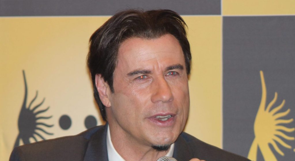 John Travolta at the press conference.