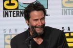 Keanu Reeves at a press conference.