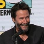 Keanu Reeves at a press conference.