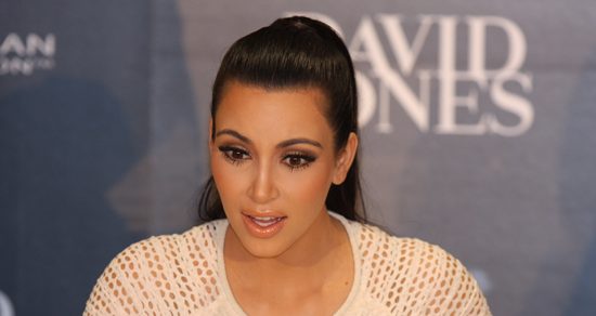 Kim Kardashian at the press conference.