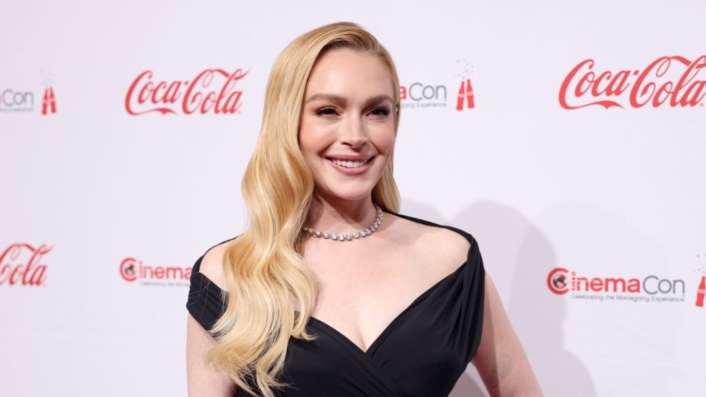 Lindsay Lohan at the red carpet event.