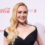 Lindsay Lohan at the red carpet event.