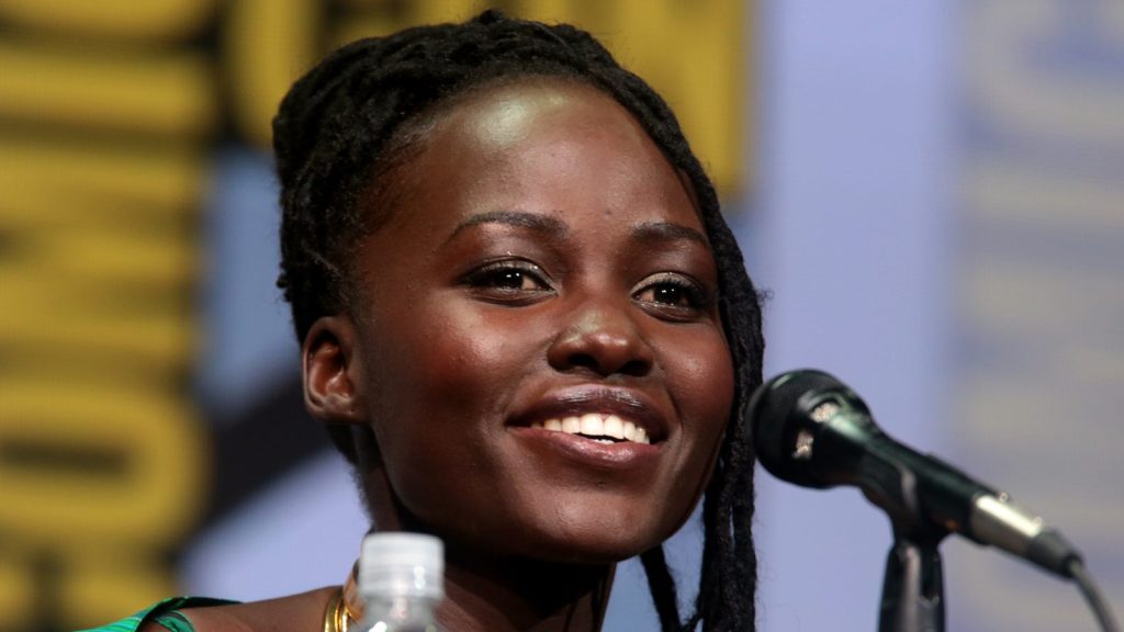 Lupita Nyong'O at the press conference.