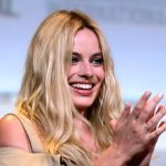 Margot Robbie at the press conference.