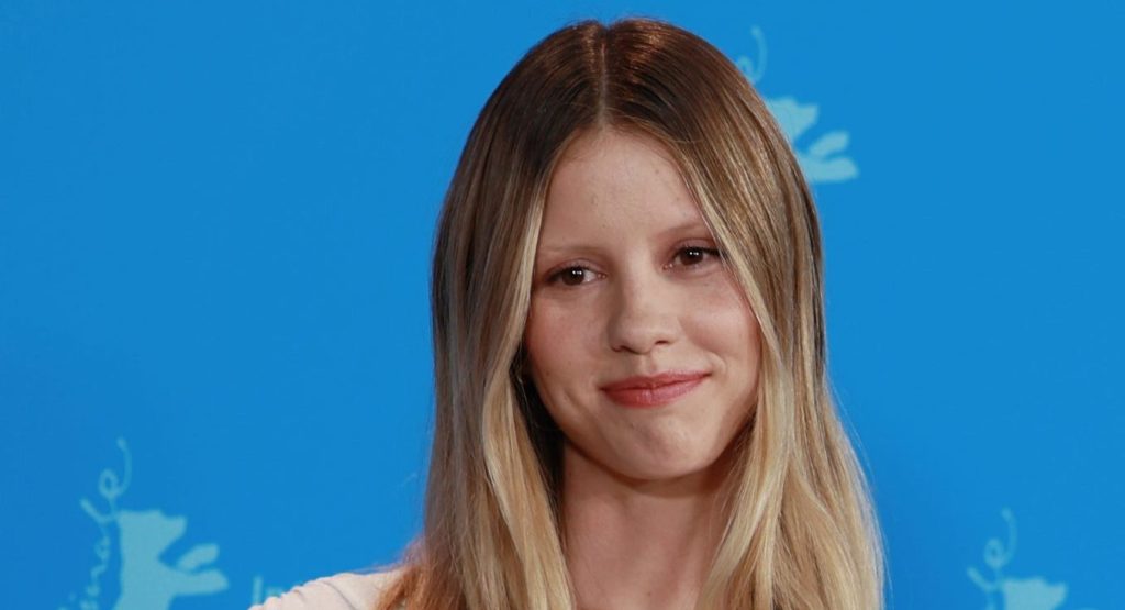 Mia Goth at an event.