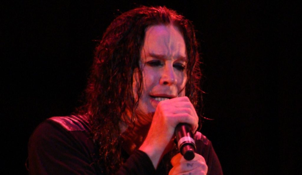 Ozzy Osbourne performing at the concert.