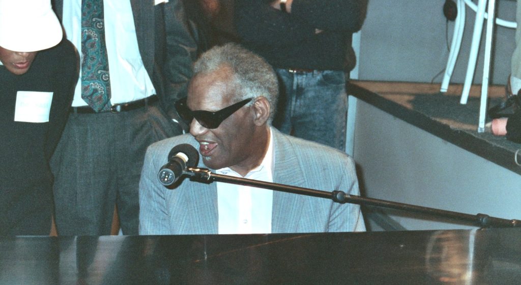 Ray Charles performing live.