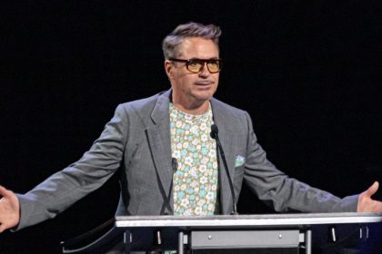 Robert Downey Jr. at the award ceremony.