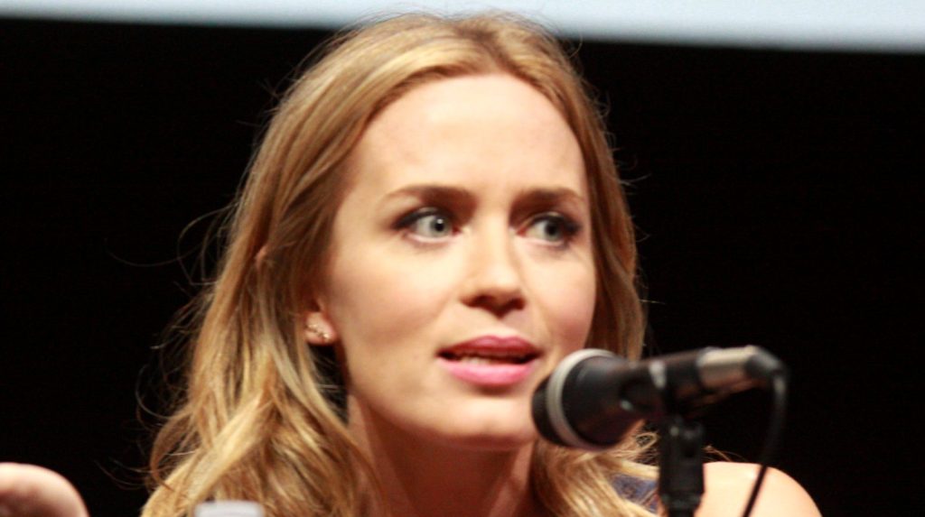Emily Blunt at the press conference.