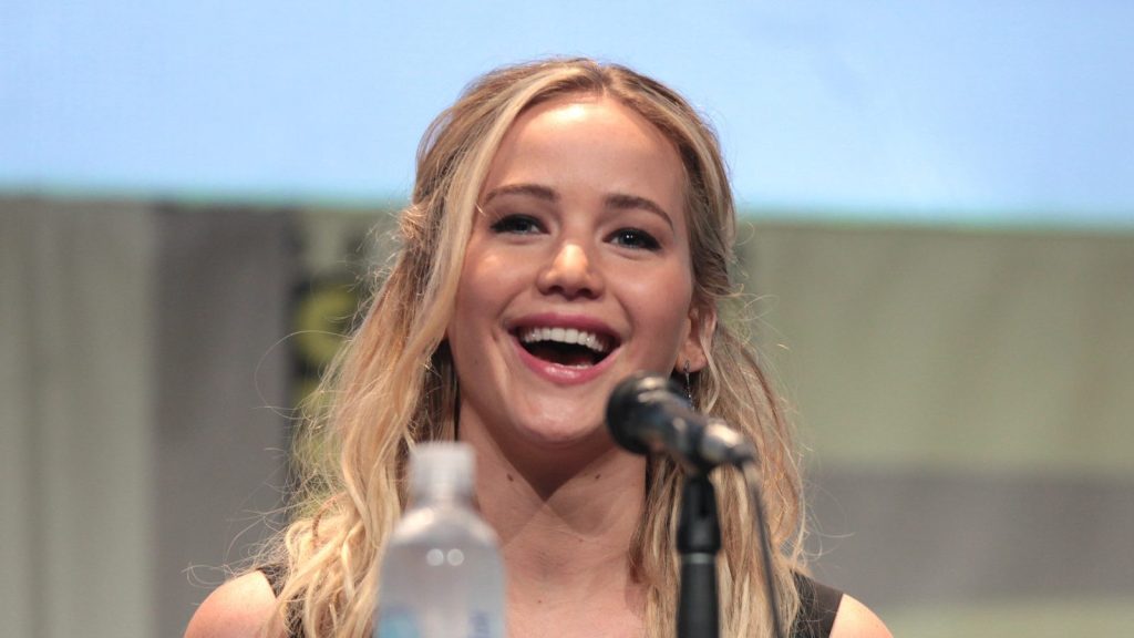 Jennifer Lawrence at the press conference.
