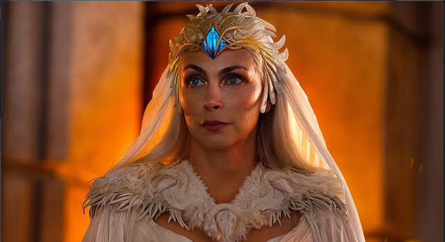 Morena Baccarin dressed as the Sorceress.