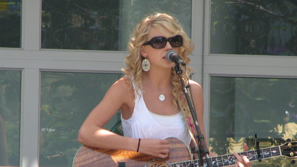 Taylor Swift at the concert.