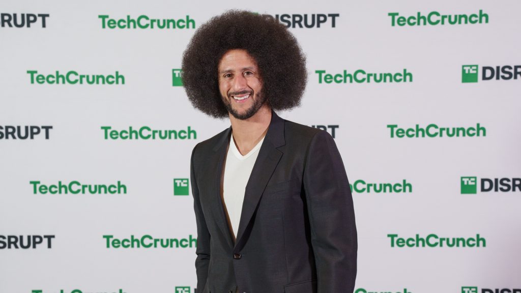 Colin Kaepernick at the TechCrunch Disrupt.
