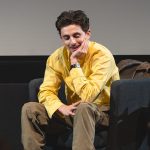 Timothee Chalamet at a press conference.