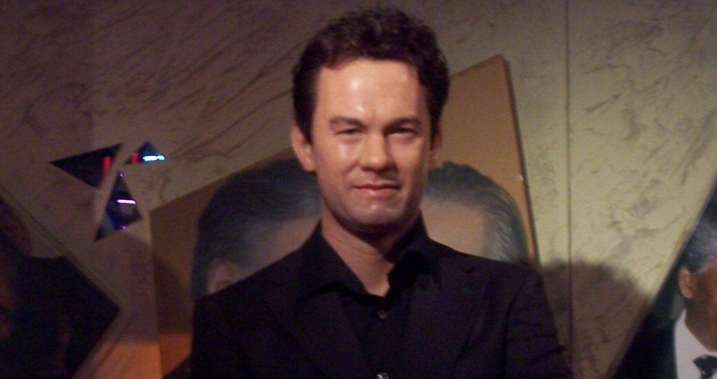 Tom Hanks at a press conference.