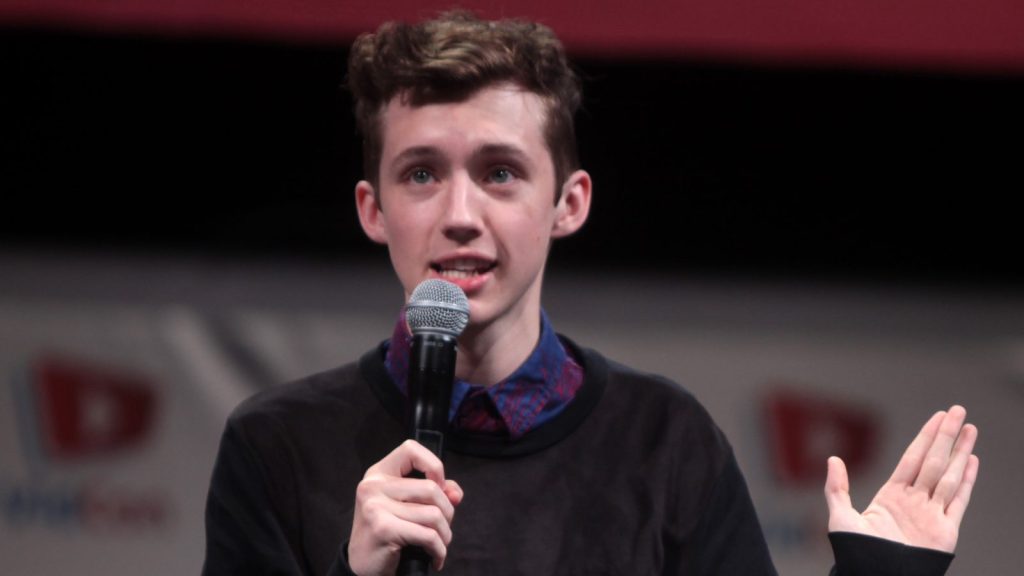 Troye Sivan at the press conference.