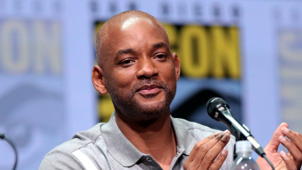 Will Smith at the press conference.