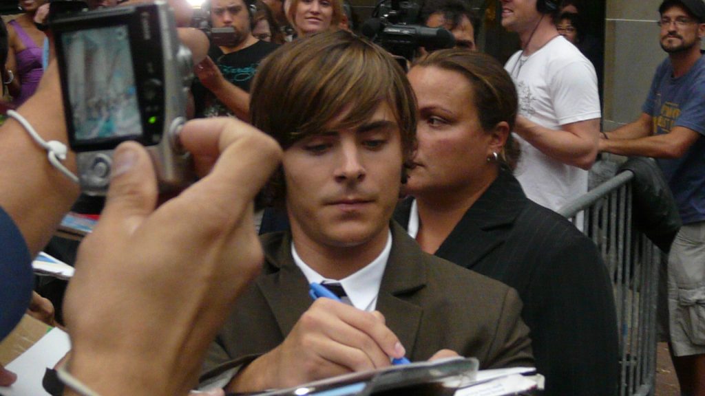 Zac Efron at the movie premiere.