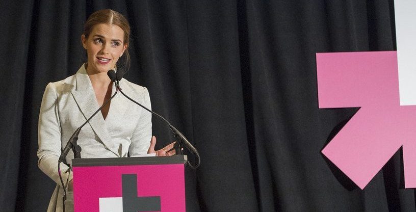 Emma Watson at the press conference.