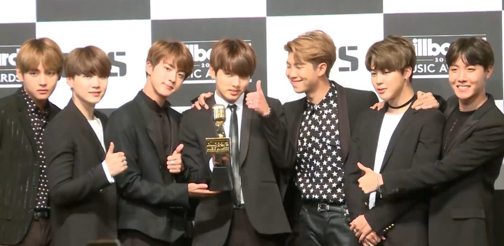 BTS at the press conference.