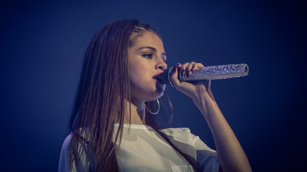 Selena Gomez performing live.