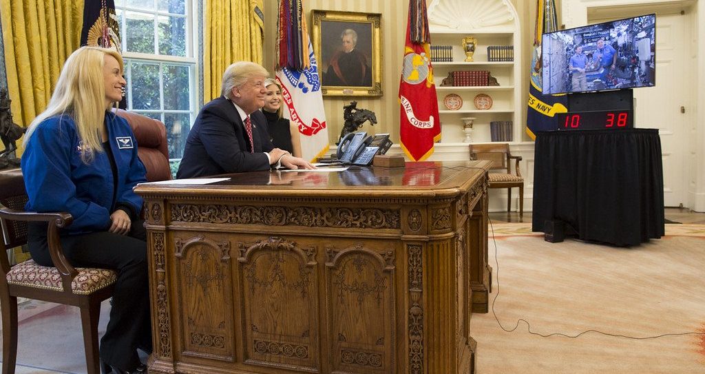 Donald Trump in his office.