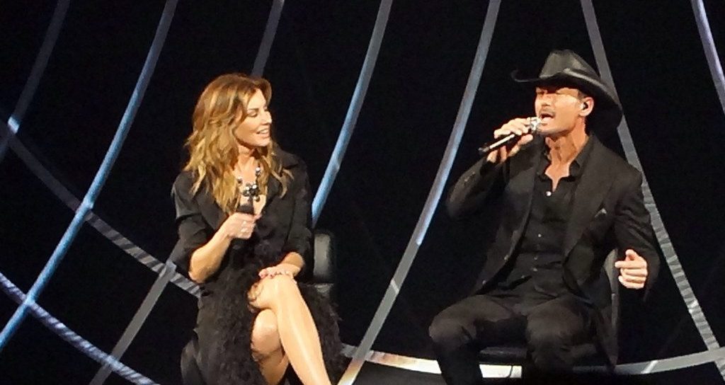 Tim McGraw and Faith Hill at the press conference.