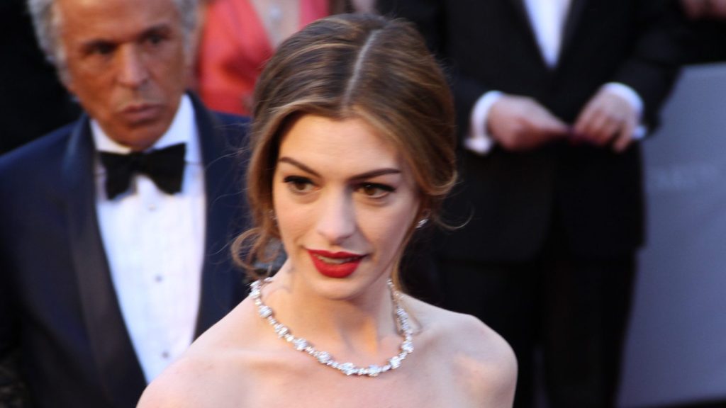 Anne Hathaway at the red carpet event.