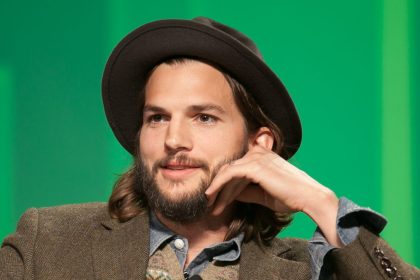 Ashton Kutcher at the press conference.