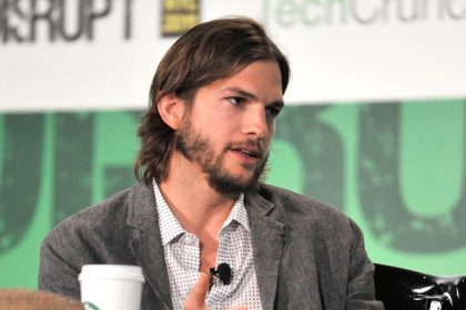 Ashton Kutcher at the press.