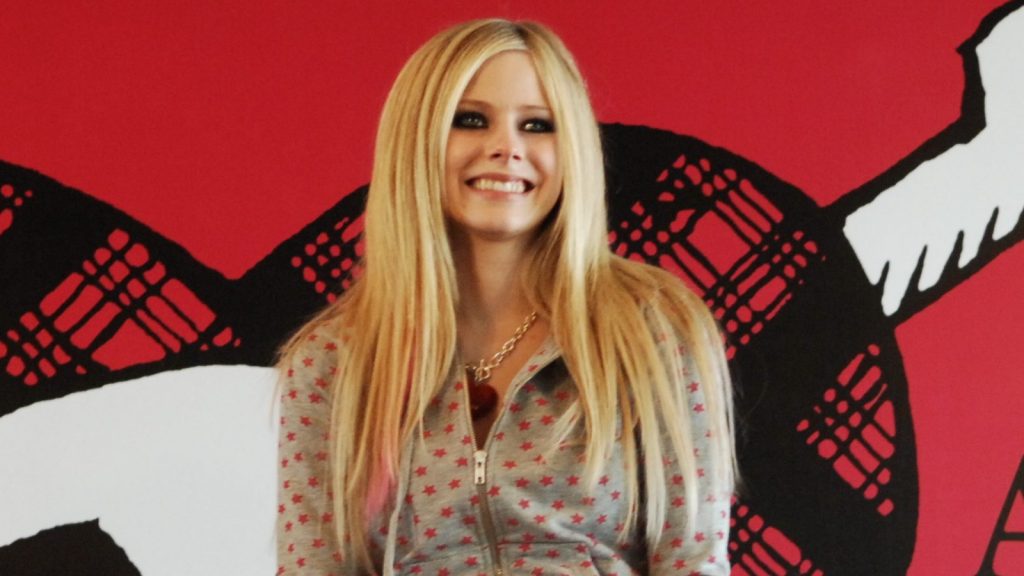Avril Lavinge at the press conference.
