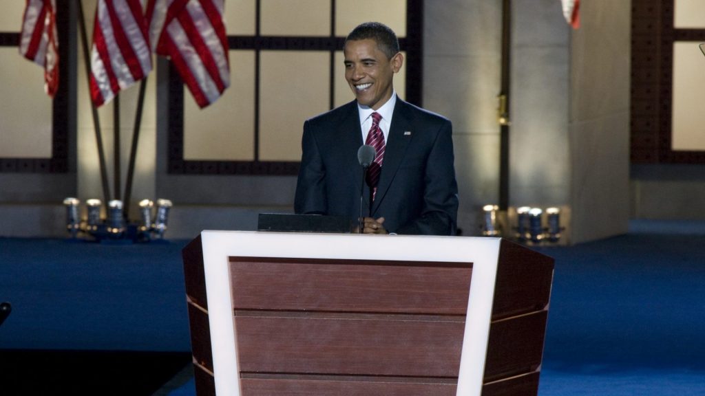 Barack Obama at the press conference.