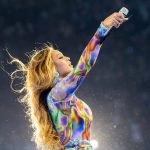 Beyonce performing live.