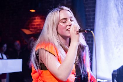 Billie Eilish performing live.