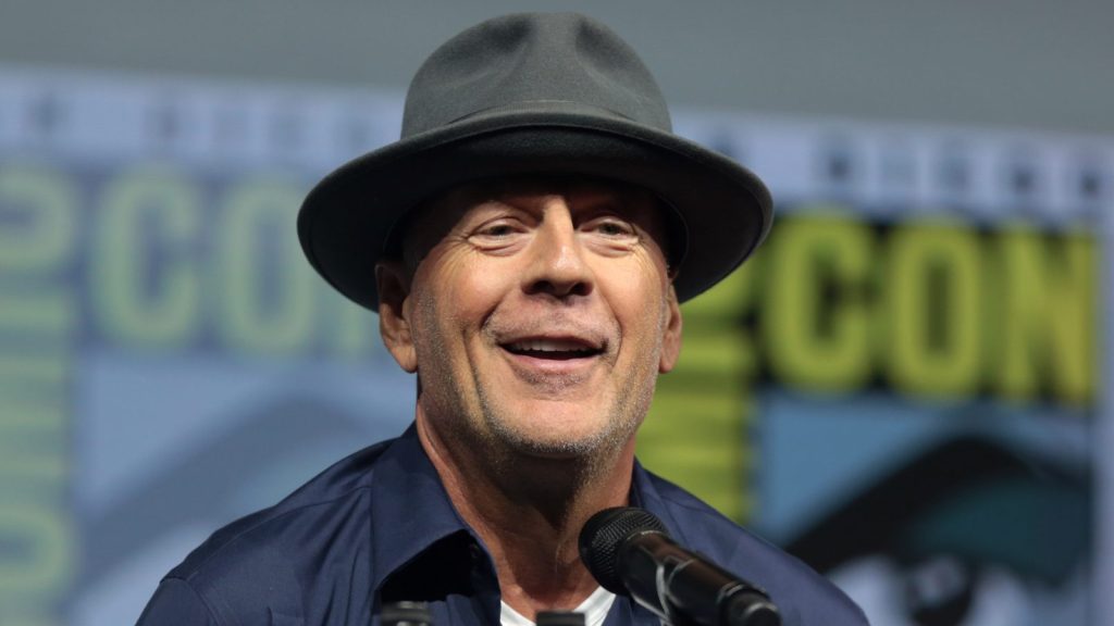 Bruce Willis at the press conference.