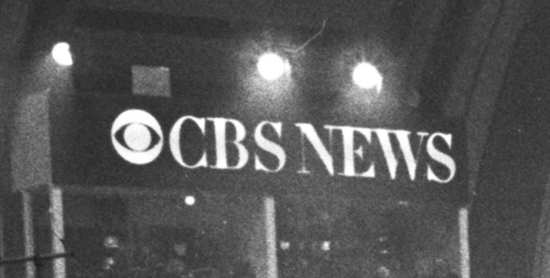 CBS news booth.