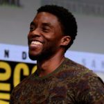 Chadwick Boseman at the press conference.
